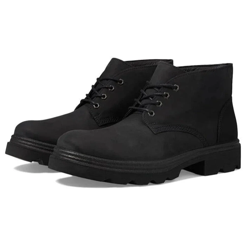 ECCO‎ MEN'S GRAINER LACE UP LEATHER BOOTS BLACK NWOB EU 46 US 13 $225